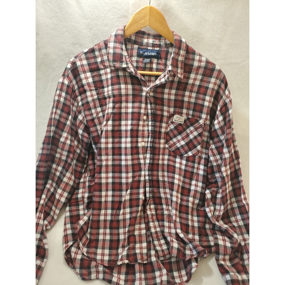 Polo Ralph Lauren Shirt Multicolor Plaid Cotton Long Sleeve Men's Medium
